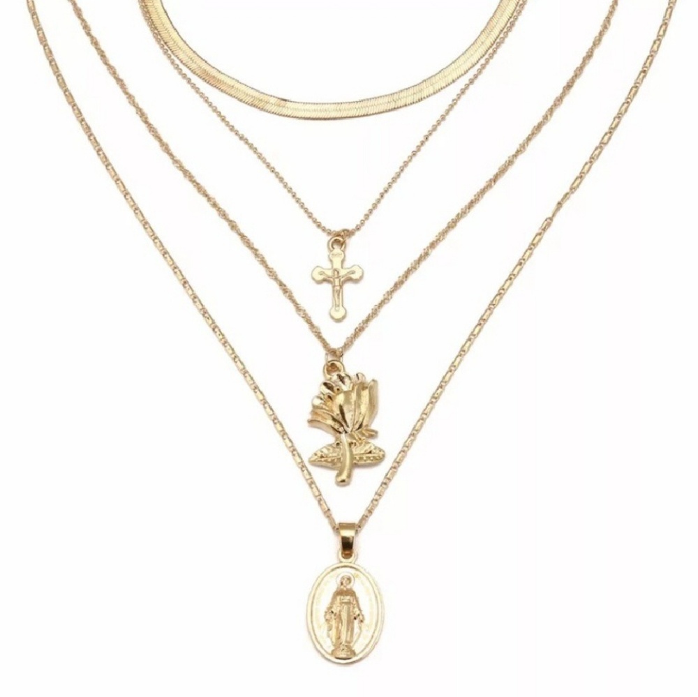🌹Rose Flower Cross Pendant🌹